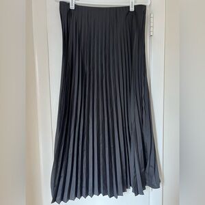 J. Crew Black Maxi Pleated Skirt